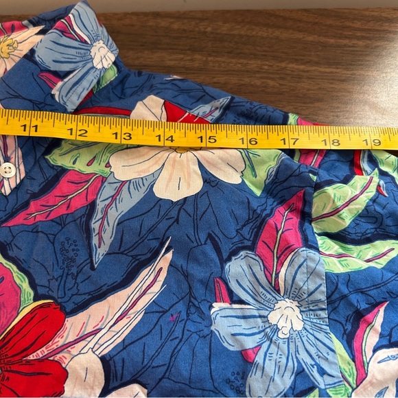 Vineyard Vines Blue Floral Button Down Shirt L - Picture 7 of 10